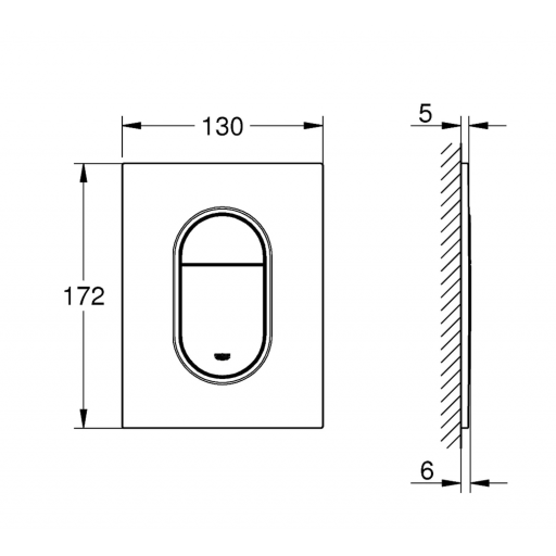 Кнопка смыва для инсталляции Grohe ARENA COSMOPOLITAN альпин белый 37624SH0